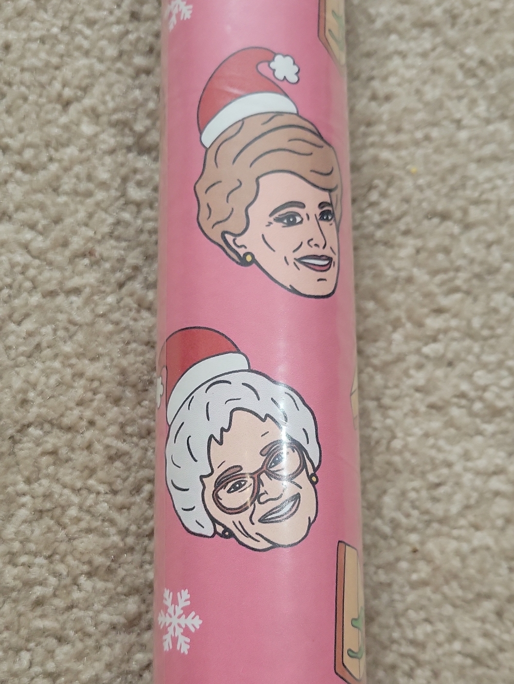 Brittany Paige Pink Holiday Wrapping Paper Roll
